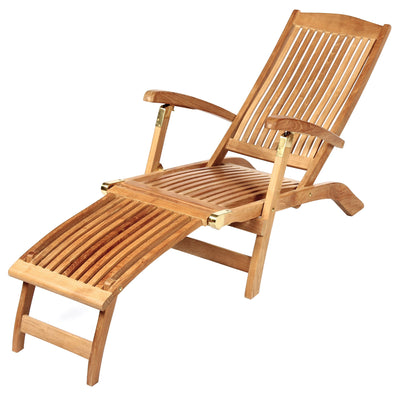 Chaise longue inclinable en teck Colorado