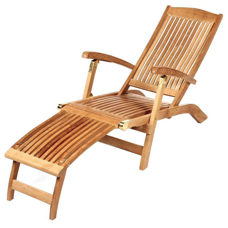 Chaise longue inclinable en teck Colorado