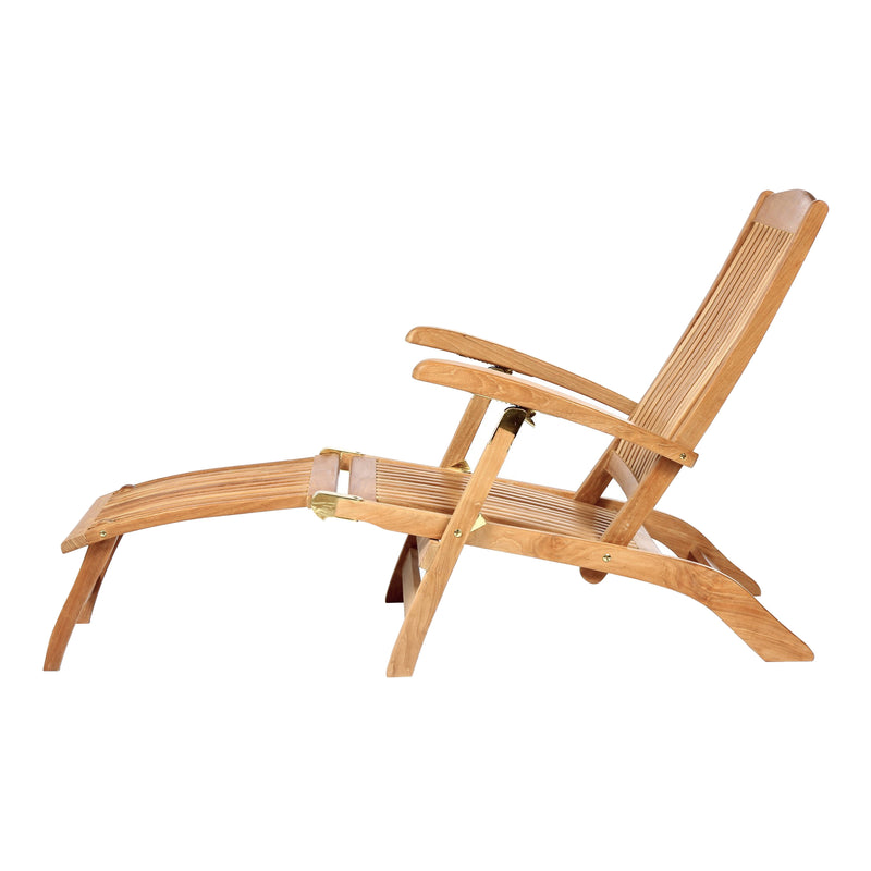 Chaise longue inclinable en teck Colorado