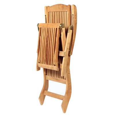 Chaise longue inclinable en teck Colorado