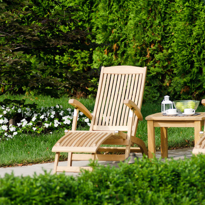 Chaise longue inclinable en teck Colorado