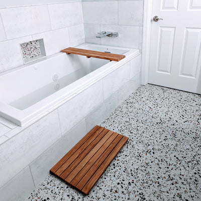 Tuile en teck 25"X 18"(63,5 cm x 46 cm)