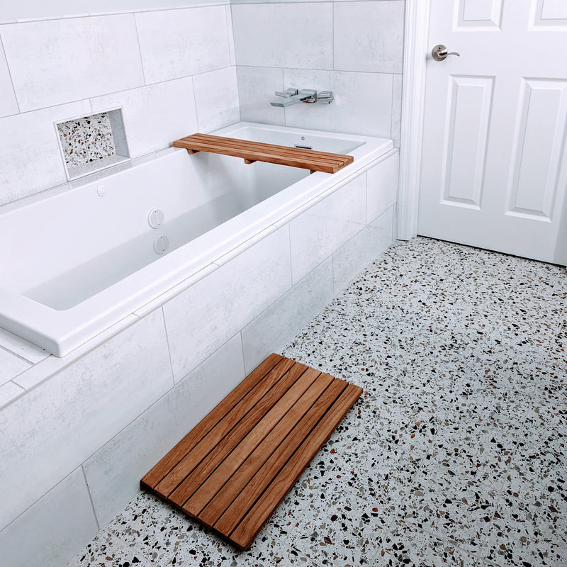 Tuile en teck 25"X 18"(63,5 cm x 46 cm)
