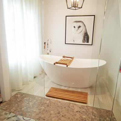 Tuile en teck 32"X 14"(81 cm x 35,5 cm)