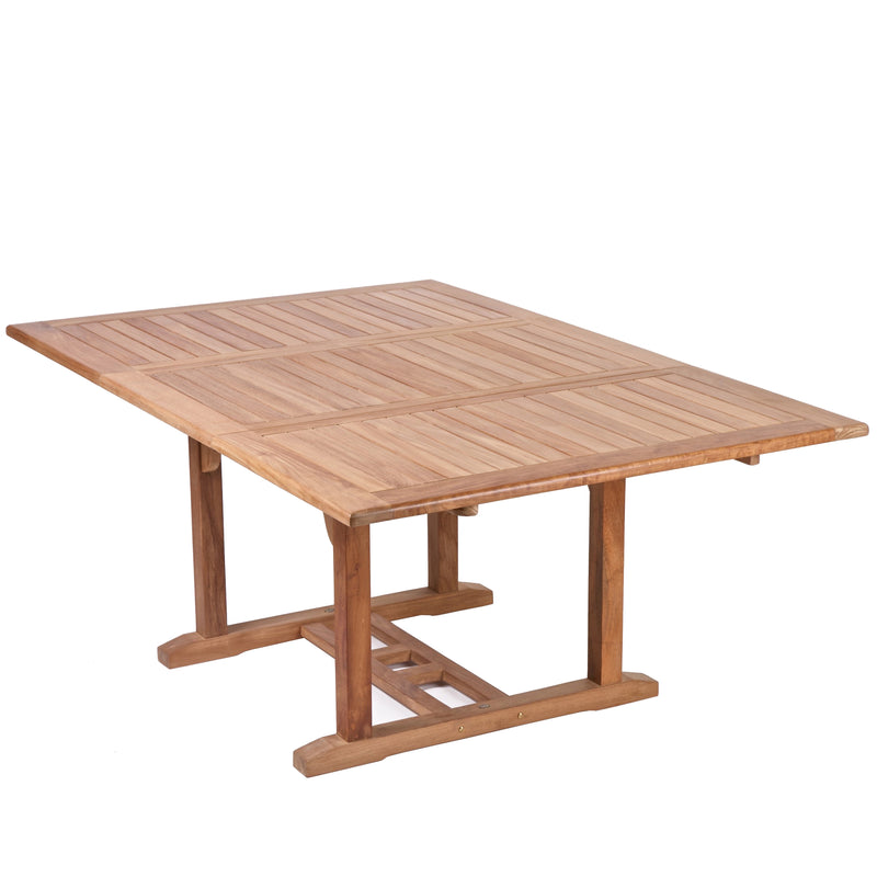 Table à extension en teck carrée Asia 120/180 cm (48/71 po)