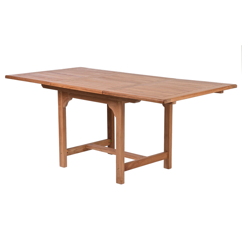 Table à extension en teck rectangulaire Asia 120/180 cm (48/71 po)