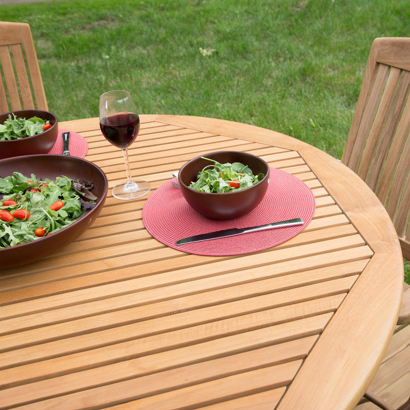 Teak Dining Extension Table Asia - Oval 63/83 x 36" (160/210 x 90 cm)