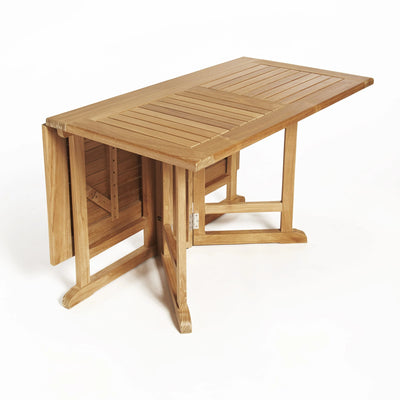 Table pliante papillon en teck carrée 120 cm (48 po)