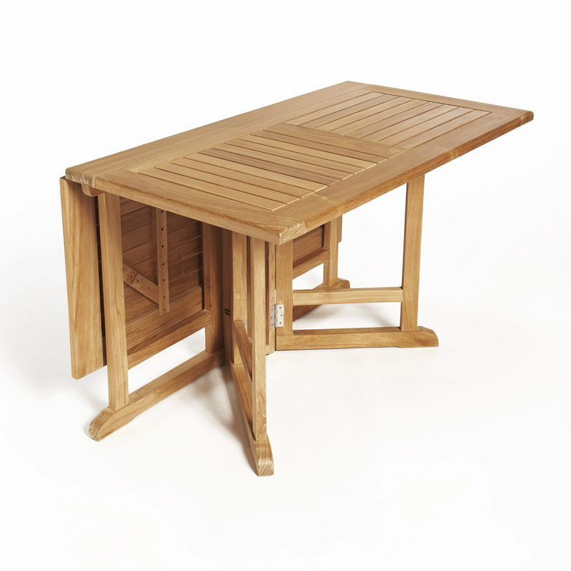Table pliante papillon en teck carrée 120 cm (48 po)