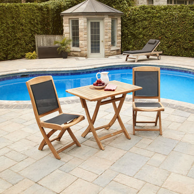 Table pliante en teck Colorado  rectangulaire 90 x 60 cm (36 x 24 po)