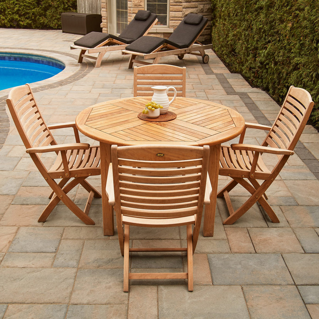 Teak Dining Table, Round 48