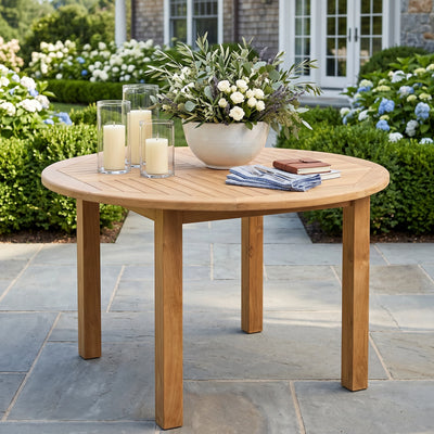 Teak Dining Table, Round 48