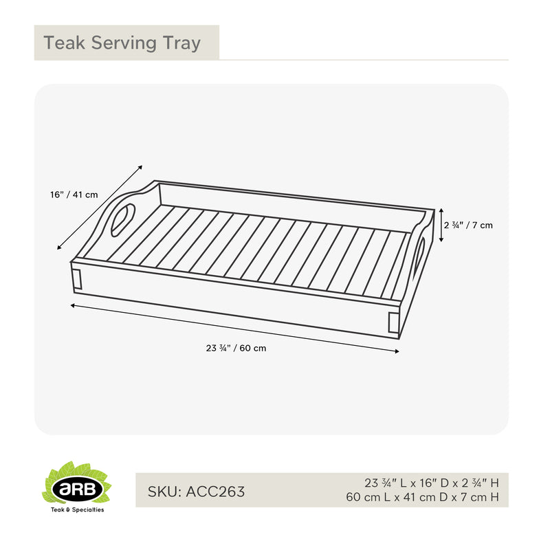 Plateau de service en teck