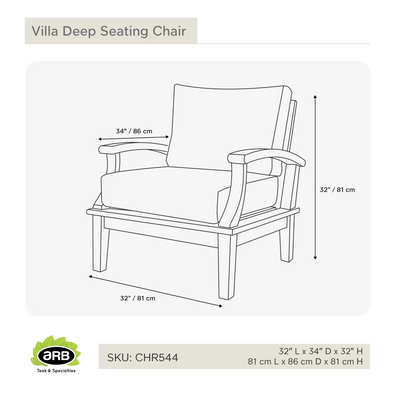 Fauteuil en teck Villa