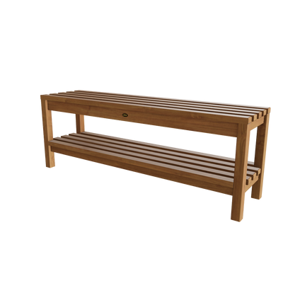 Banc de douche en teck Coach 120 cm (47 po) avec tablette