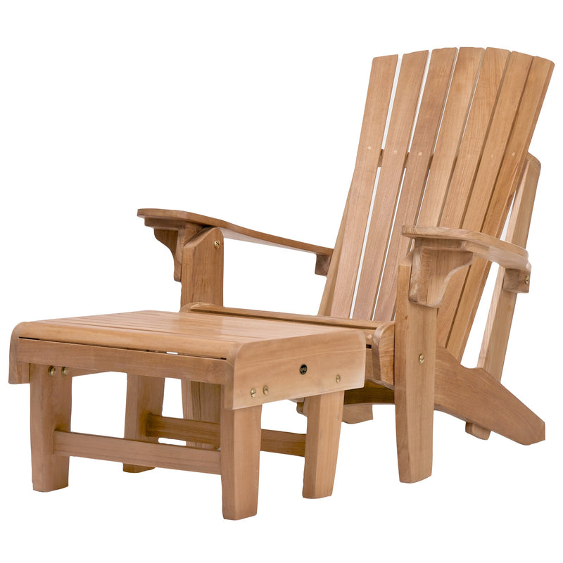 Repose-pieds / Tabouret en teck Adirondack
