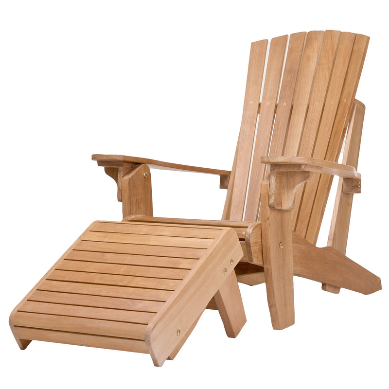 Repose-pieds / Tabouret en teck Adirondack