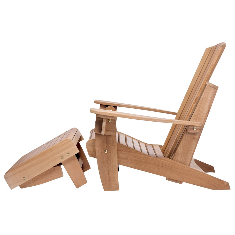 Repose-pieds / Tabouret en teck Adirondack