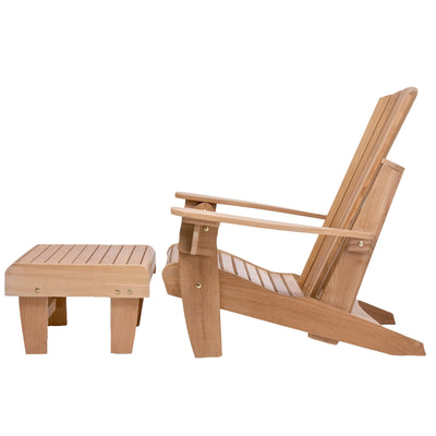 Repose-pieds / Tabouret en teck Adirondack