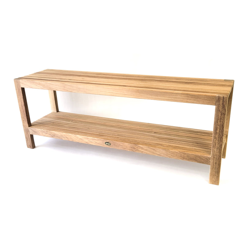 Banc de douche  en teck Fiji 120 cm (47 po) avec tablette