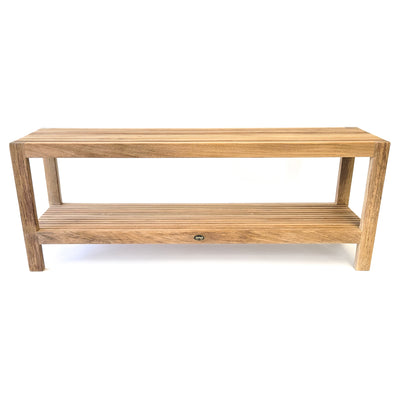Banc de douche  en teck Fiji 120 cm (47 po) avec tablette