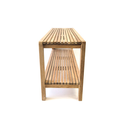 Banc de douche  en teck Fiji 120 cm (47 po) avec tablette