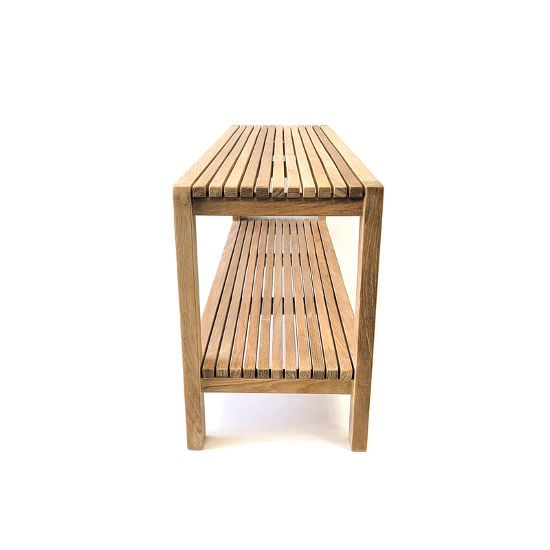 Banc de douche  en teck Fiji 120 cm (47 po) avec tablette