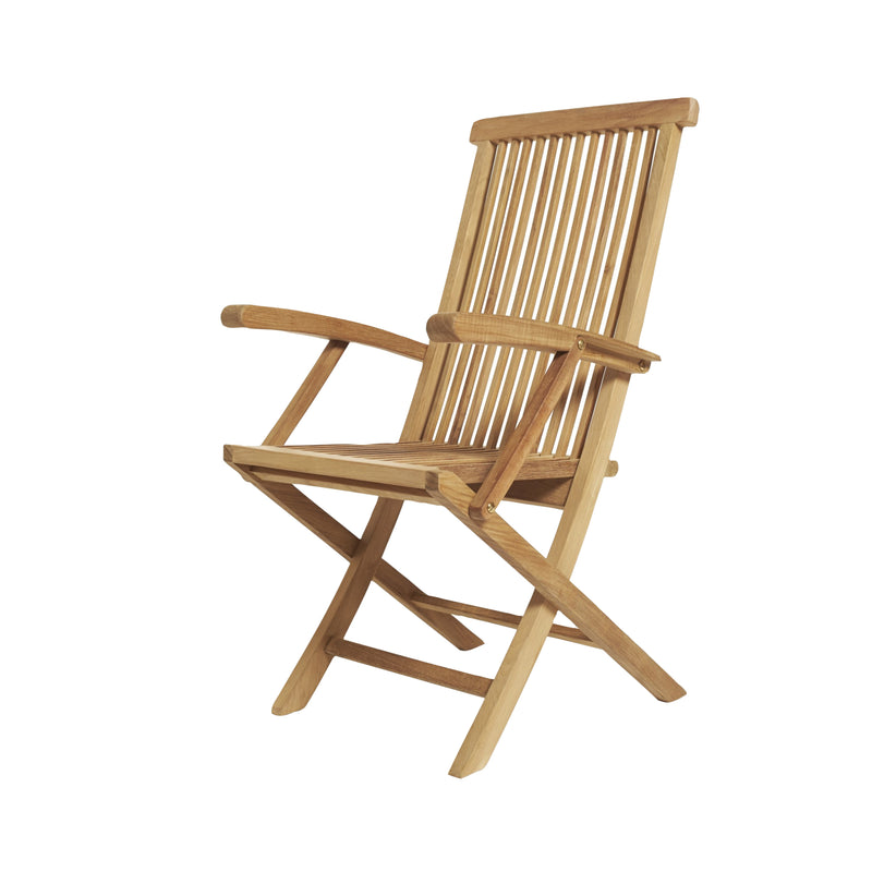 SET568-534 - Table pliante en teck Asia - Rectangulaire 35"avec 2 fauteuils pliants Klip Klap