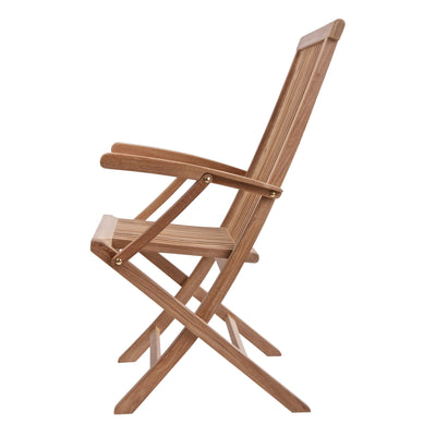SET568-534 - Table pliante en teck Asia - Rectangulaire 35"avec 2 fauteuils pliants Klip Klap