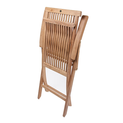 SET568-534 - Table pliante en teck Asia - Rectangulaire 35"avec 2 fauteuils pliants Klip Klap