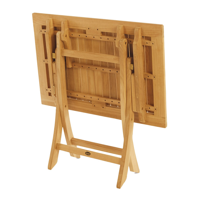 SET568-534 - Table pliante en teck Asia - Rectangulaire 35"avec 2 fauteuils pliants Klip Klap